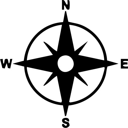 line art of a compass